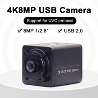 ZWAK 5600 8MP imx415 M12 lente Full HD HDR 4K UVC Plug Play Cámara USB para visión artificial