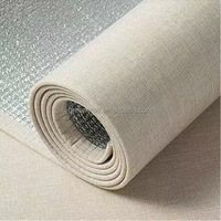 Papier peint doux en mousse de polythène rouleau de papier peint en tissu de lin de luxe auto-adhésif imperméable
