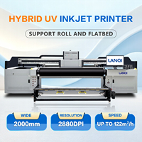 Imprimante hybride à jet d'encre UV haute précision LANQI RM2100MAX pour matériaux publicitaires, matériaux flexibles, imprimante à plat pour rouleaux