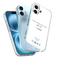 Coque de téléphone transparente souple de qualité fiable 1,5 mm pour iPhone 18 17 16 15 14 13 12 11, coque arrière antichoc pour mobile