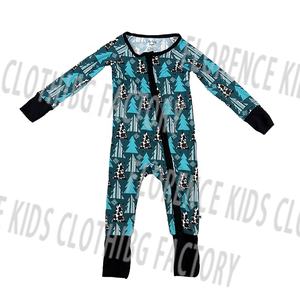 DH OEM Lässiger Unisex Baby-Strampler 2-Wege-Bambus-Strick-Einteiler mit Reißverschluss Festlicher Druck Anpassbar für Neugeborene Frühling - Product Image 4