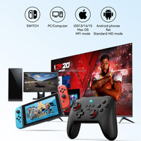 S11 Pengontrol Game Nirkabel Ergonomis Wake up Turbo 6-Axis Gyro Dual Vibration untuk Nintendo Switch Lite OLED PC Steam Android