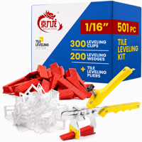 Système de nivellement de carreaux réutilisable 1,5 mm 2 mm 3 mm 1/16, kit de cales et clips, système de nivellement de carreaux avec espaceurs et outils – Fabricant