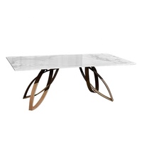 Nouveau Design nordique contemporain Table basse ensemble de luxe en céramique