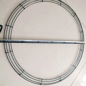 حجم كبير 24 بوصة إطار معدني إطار إكليل قاعدة إكليل لعيد الميلاد ديكور باب معلق - Product Image 1