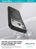 Étui magnétique BENKS pour téléphone 17 ProMax, protection contre les chutes de qualité militaire, coque de protection antichoc mate translucide et fine