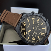 Montre chronographe multifonctionnelle sportive en acier inoxydable, cadran personnalisé avec chiffres arabes, étanche, FS Montres Homme