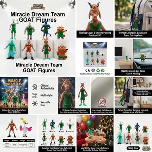 Figuras de Anime de la Película Treasure Trove <span class=keywords><strong>Miracle</strong></span> Dream Team GOAT: Figuras de Goat Will, Giraffe, Rhino, Jete Doll - Product Image 6
