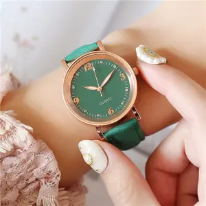 Jam tangan kuarsa mewah Dial jam tangan wanita Quartz baja Fashion gaya sederhana jam tangan gelang Reloj Mujer Montre Femme Relogio