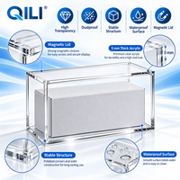 Boîte de présentation en acrylique sur mesure, couvercle magnétique transparent de 5 mm, protection pour boîte de boosters TCG, fabricant d'acrylique OEM ODM