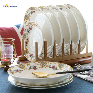 Assiette à fruits <span class=keywords><strong>en</strong></span> céramique de 6 à 12 pouces, vente <span class=keywords><strong>en</strong></span> <span class=keywords><strong>gros</strong></span>, prix abordable, avec décalcomanie personnalisée pour la décoration de la table à la maison et à l'hôtel - Product Image 1