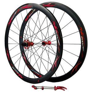 PASAK bici da strada ruota 700C in lega di bicicletta Wheeleset 40mm Clincher cerchio anteriore 2 cuscinetto posteriore mozzo 4 cuscinetto 11/12 velocità cerchio C/V freno - Product Image 6