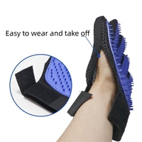 Gant de toilettage en caoutchouc pour animaux de compagnie, brosse démêlante pour chats et chiens, outil efficace pour l'élimination des poils, accessoires pour animaux de compagnie