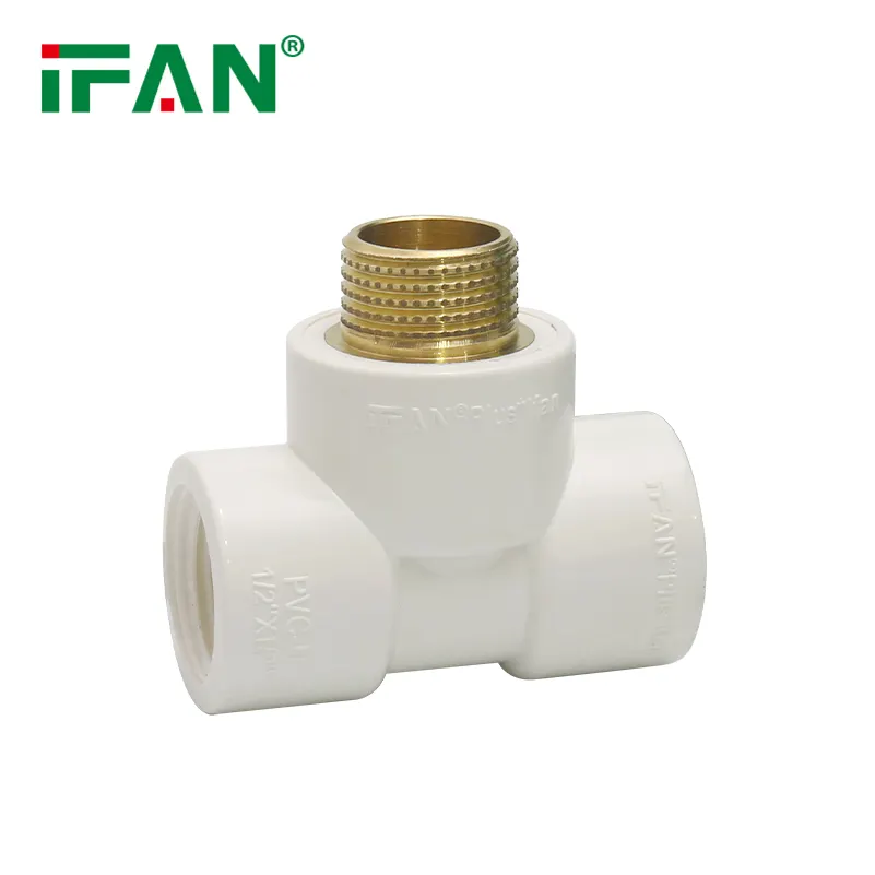 IFAN On Sale UPVC or High Pressure PVC Pipe Fittings PN10 1/2'' Male Tee