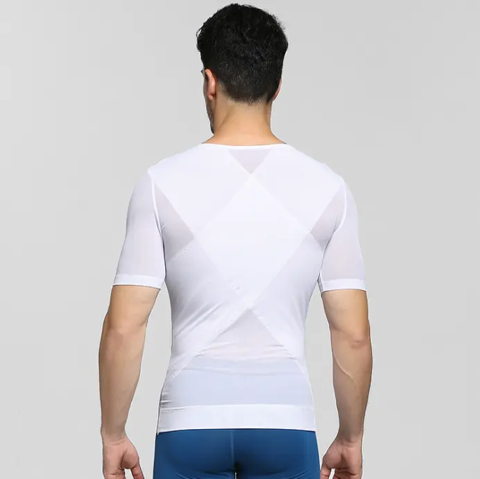 Bauch Taille Abnehmen Kleidung High Elastic Quick Dry Sweat T-Shirt Männer Body Shaper