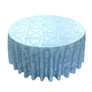 Polyester Fabric Damask Jacquard Tablecloth For Dinning