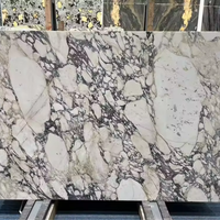 Dalles de marbre Calacatta Viola Bvlgari de luxe moderne pour comptoirs de cuisine, meubles de salle de bain, escaliers, portes intérieures de chambre
