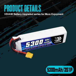 Vsvaw 3S 5300Mah Lipo Batterij 11.1V 60c Met T/Xt60 Plug Voor Rc Auto Truck Drone Quadcopter Vliegtuig Fpv Rc Hobby Modellen Onderdelen - Product Image 3