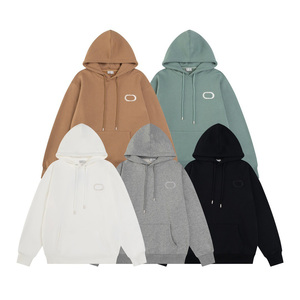 Nouveau Pull à <span class=keywords><strong>Capuche</strong></span> Brodé Ample et Confortable pour Hommes, Couleur Unie avec Poches, Modèle <span class=keywords><strong>Couple</strong></span>, Chaud et Confortable, Collection Automne/Hiver - Product Image 1