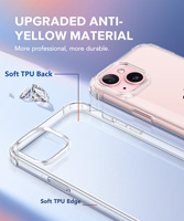 Coque de protection transparente en TPU 5-en-1 Yanchentian + protection d'écran et d'objectif 9H pour iPhone 16/15/14/13 Pro Max