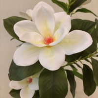 Arbre de magnolia simulé Décoration de salon Fleur artificielle bionique Petite plante en pot de table Plante simulée