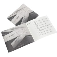 Feuillet plié personnalisable en papier d'art de haute qualité, impression numérique CMYK avec pelliculage, couleur exquise