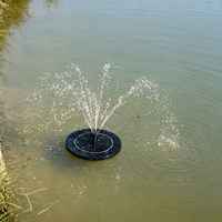 Pompe de fontaine solaire DIY 7V 1.4W, hauteur de pulvérisation 60cm, décoration aquatique flottante pour jardin, patio, bain d'oiseaux