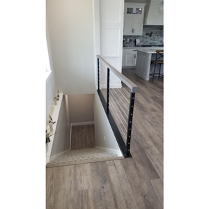<span class=keywords><strong>Garde</strong></span>-<span class=keywords><strong>corps</strong></span> <span class=keywords><strong>en</strong></span> câble d'acier inoxydable moderne et minimaliste pour terrasse et escalier extérieur avec système de tension horizontale pour villa - Product Image 5