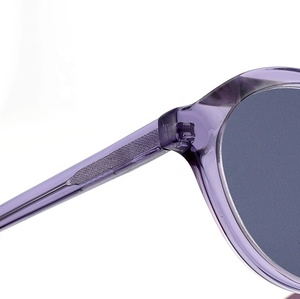 Gafas de Sol de diseñador de marca de lujo para hombre y mujer, Gafas de sol azules con logotipo personalizado, gafas de sol ovaladas polarizadas clásicas Vintage - Product Image 4