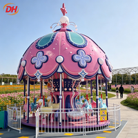 Musikalisches Karussell 6m Durchmesser Freizeitpark-Attraktion Jasmin-Fantasie-Karussell LED-beleuchtetes Karussell für Einkaufszentrum Atrium Geschäftsprojekt