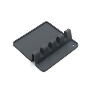 Support multifonctionnel en silicone pour spatules, cuillères et ustensiles de cuisine avec plateau anti-goutte et support pour couvercles de casseroles - Product Image 5