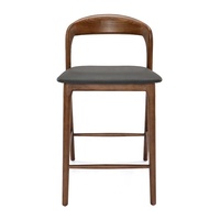Tabourets hauts de luxe en cuir PU, chaise de salle à manger moderne, tabouret de bar en bois pour restaurant, chaises de comptoir pour îlot de cuisine et petit-déjeuner
