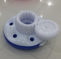 6 trous gonflable flottant refroidisseur de bière plateaux gonflable flottant boisson seau à glace pour piscines partie