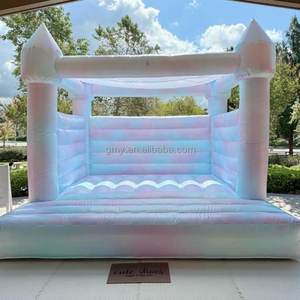 Tobogán Inflable Azul Tie Dye Grande de Doble Carril, Tobogán Acuático Inflable de Grado Comercial - Product Image 5