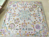 Tapete de Mahjong Charleston con Diseño de Conchas Marinas en Color Pastel, Fondo Rosa, Patrón de Conchas Oceánicas, Plegable, de Neopreno, Cubierta para Mesa de Mahjong Americana