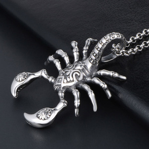 Collar con Colgante de Escorpión en Acero Inoxidable, Diseño de Insecto del Zodiaco, Joyería para Hombre SP471 - Product Image 3