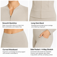 Ensemble 2 pièces OEM pour femme, body sans bretelles et short taille haute, en tissu intelligent Spandex/Nylon respirant et extensible dans les quatre sens