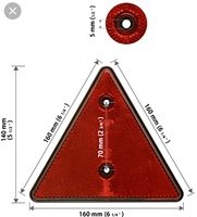Triangle rouge de sécurité, triangle de signalisation pour remorque, camion, bus