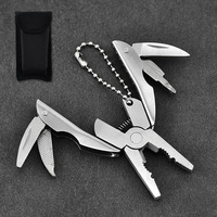 Porte-clés pliant de poche, ensemble d'outils multifonctions, Mini pinces couteau tournevis scarabée tortue pinces