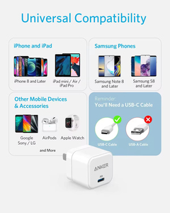 <span class=keywords><strong>Chargeur</strong></span> USB C <span class=keywords><strong>Anker</strong></span> <span class=keywords><strong>20W</strong></span>, <span class=keywords><strong>chargeur</strong></span> rapide avec prise pliable, PowerPort III <span class=keywords><strong>20W</strong></span>, <span class=keywords><strong>chargeur</strong></span> cube pour iPhone et Galaxy - Product Image 6