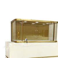 Vitrine d'exposition en verre trempé feuilleté pour bijouterie, meuble de présentation en gros