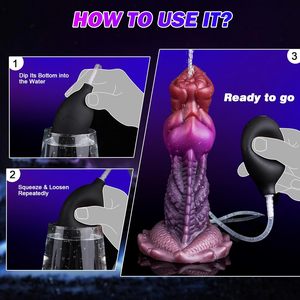 Dildo in Silicone da 7,5 Pollici con Eiaculazione, Grande Dimensione, Morbido Dildo Anale con Ventosa, Giocattolo Sessuale per Prostata, per Uomini, Donne e Gay - Product Image 6