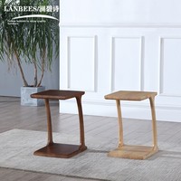 Table basse en bois massif nordique avec structure en bois, design simple et moderne, meubles de salon pour petit appartement