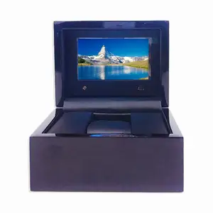 Caixa de presente video do pacote do preço com armazenamento do relógio da tela do lcd para a promoção do negócio