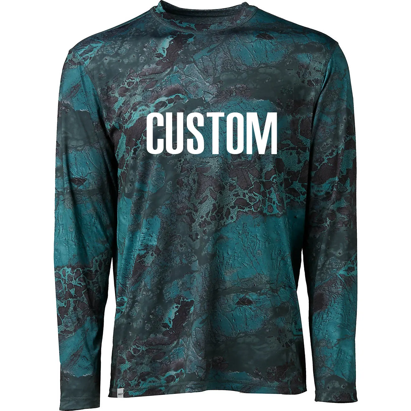 Custom wholesale upf50 camo for mens Sublimation print pockets pfg performance vented uv protection long sleeve fishing shirts