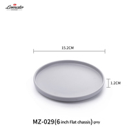 Fournisseur de la Chine en gros pas cher 6 8 10 12 pouces personnalisé propre conception mat noir blanc rond plaques de mélamine pour restaurant