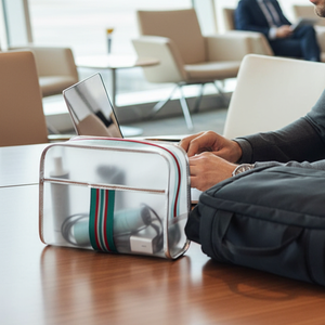 Easy to Clean EVA <b>Makeup</b> Bag Striped Frosted Cosmetic Bag <b>Makeup</b> Case Travel <b>Storage</b> Case - Product Image 6