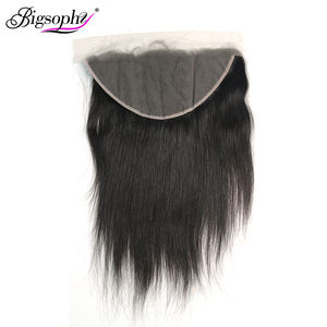 Cheveux humains 13X6 Frontal, Cheveux humains Remy Fermeture frontale en dentelle, Lisse 13X6 Dentelle transparente - Product Image 2