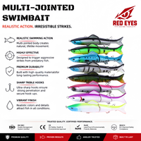 Échantillon gratuit Leurre de pêche multi-articulé 17G, longue portée, flottant, rigide, simulé, avec billes sonores, matériel de pêche en gros, 13CM, 4 hameçons