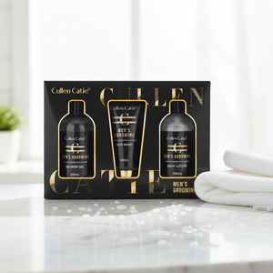 Ensemble de soins pour hommes comprenant gel <span class=keywords><strong>douche</strong></span>, lotion corporelle et nettoyant visage, comme un <span class=keywords><strong>coffret</strong></span> cadeau de <span class=keywords><strong>bain</strong></span> spécialement conçu pour les hommes - Product Image 1